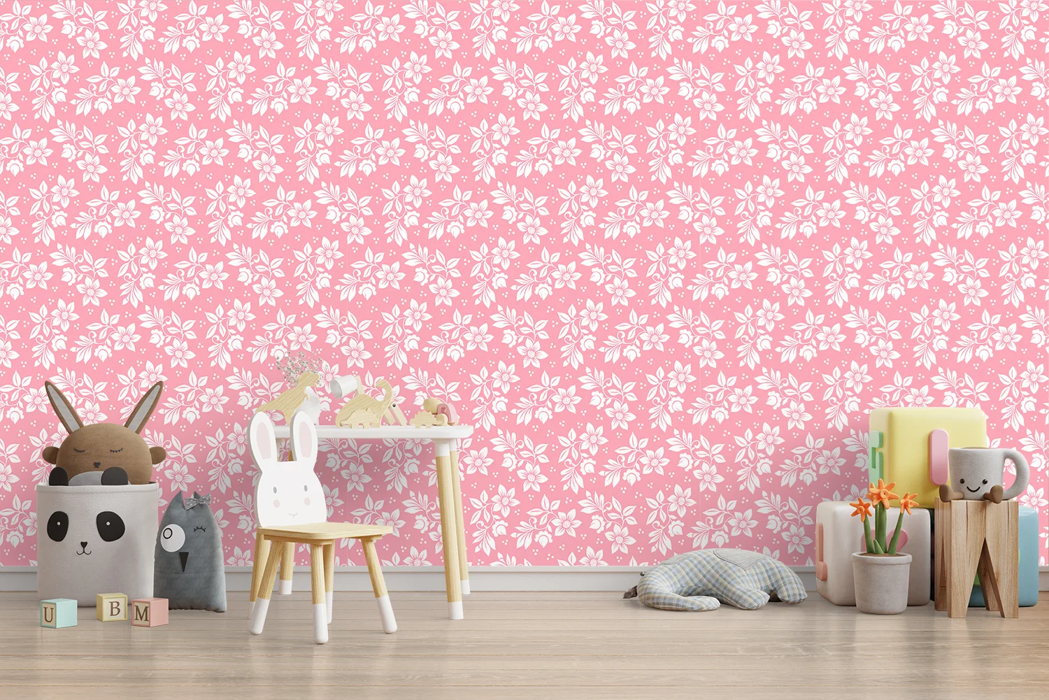Self adhesive wallpaper,WALLPAPER,3d Pink Floral Flower self adhesive wallpaper